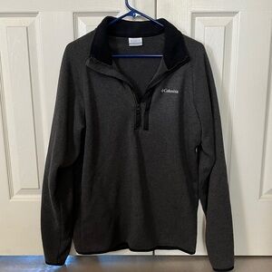 Columbia Charcoal and Black Quarter-Zip Fleece